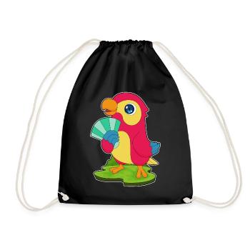 Éventail de main de perroquet - Sac de sport léger - noir - Devant