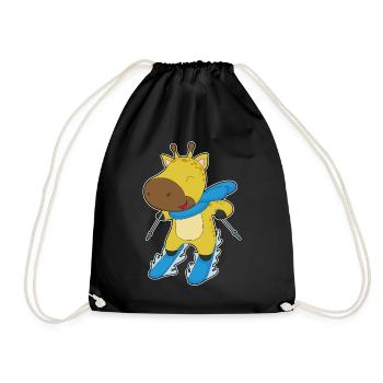 Girafe Skier Ski - Sac de sport léger - noir - Devant