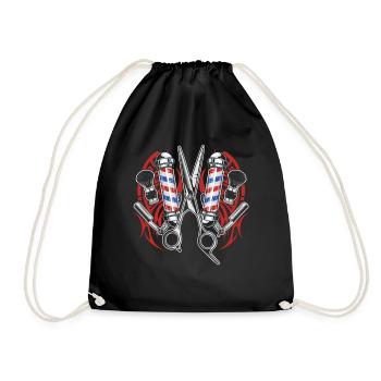 Chemise de coiffeur L’élégance à chaque coupe - Sac de sport léger - noir - Devant