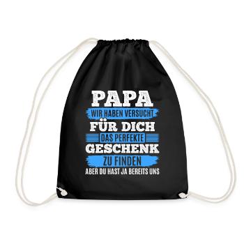 Papa, tu nous as déjà le cadeau parfait - Sac de sport léger - noir - Devant