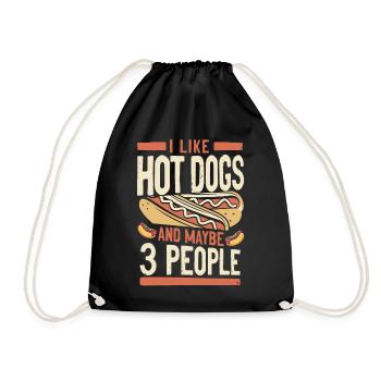Hot Dog Adult I Like Hot Dogs And - Turnbeutel - Schwarz - Vorne