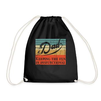 Humorous Father's Day Saying Funny Father Style - Drawstring Bag - black - Front