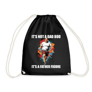 Humorous Father Saying Perfect Style - Drawstring Bag - black - Front