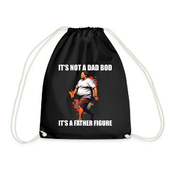 Humorous Father Saying Perfect Style - Drawstring Bag - black - Front