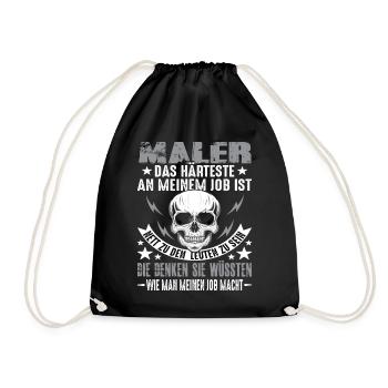 Maler Malermeister Maler Lackierer Spruch - Turnbeutel - Schwarz - Vorne