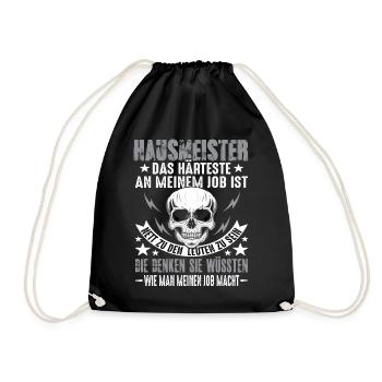 Caretaker Building Building Technician Saying - Drawstring Bag - black - Front