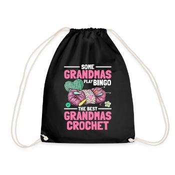 Some grandmas play bingo the best grandmas crochet - Turnbeutel - Schwarz - Vorne