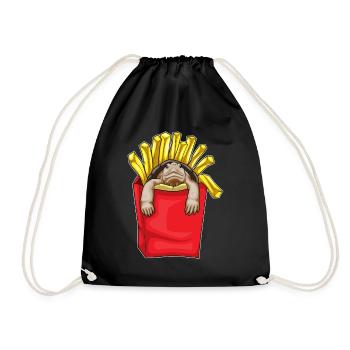 Frites de tortue - Sac de sport léger - noir - Devant