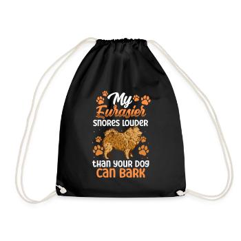 Eurasier snores louder Eurasian Spitz - Drawstring Bag - black - Front