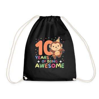 Singe pour les enfants de 10 ans - Sac de sport léger - noir - Devant
