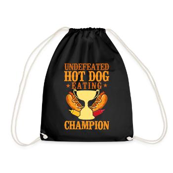 Hot Dog Adulte Hot-Dog Invaincu - Sac de sport léger - noir - Devant