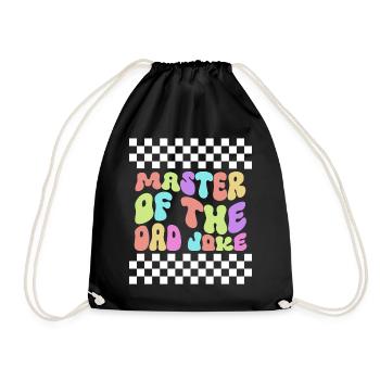 Funny Dad Perfect Style Dad Birthday - Drawstring Bag - black - Front