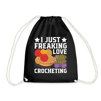 Crochet Lover - J’adore crocheter - Sac de sport léger - noir - Devant