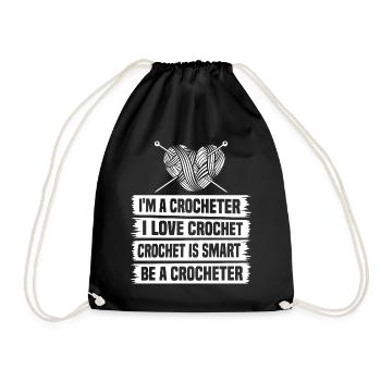 Crochet Lover Crochet Quote - I'm A Crocheter I Lo - Turnbeutel - Schwarz - Vorne