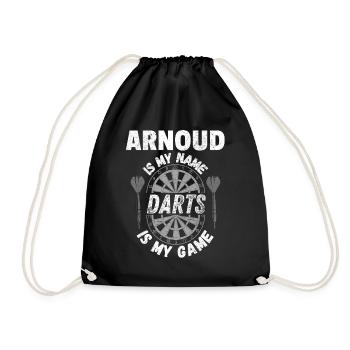 Conception de fléchettes robustes, look vintage et usé - Sac de sport léger - noir - Devant