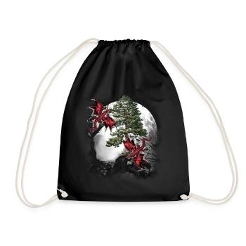 Dragon Dragon Fable Medieval Fairy Tale Myth - Drawstring Bag - black - Front