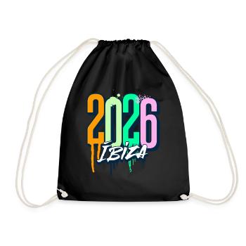 2026 Ibiza - Drawstring Bag - black - Front