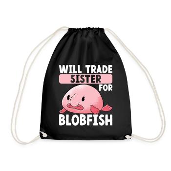 Poisson blob mignon poisson laid - Sac de sport léger - noir - Devant