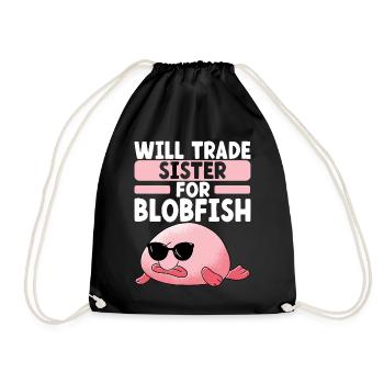 Poisson blob mignon poisson laid - Sac de sport léger - noir - Devant