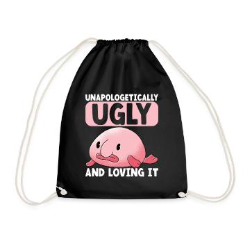 Poisson blob mignon poisson laid - Sac de sport léger - noir - Devant