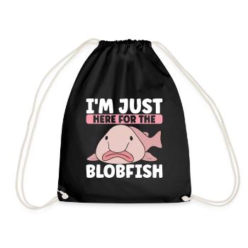 Süßer Blobfisch Hässlicher Fisch - Turnbeutel - Schwarz - Vorne