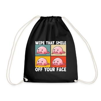 Poisson blob mignon poisson laid - Sac de sport léger - noir - Devant