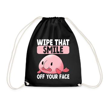 Poisson blob mignon poisson laid - Sac de sport léger - noir - Devant
