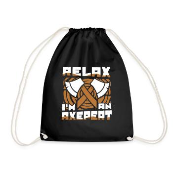 Relax I’m An Axepert Hache de compétition de lancer de hache - Sac de sport léger - noir - Devant