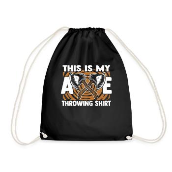 This Is My Axe Throwing Apparel Competition Game - Drawstring Bag - black - Front