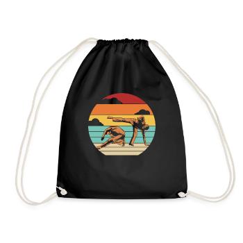 Professionnel de la danse rétro Capoeirista Ginga - Sac de sport léger - noir - Devant