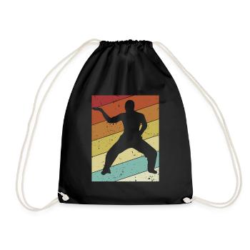 Professionnel de la danse rétro Capoeirista Ginga - Sac de sport léger - noir - Devant