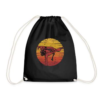 Professionnel de la danse rétro Capoeirista Ginga - Sac de sport léger - noir - Devant
