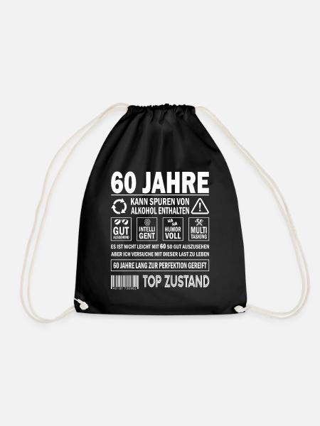 60 Geburtstag Papa Opa Zur Perfektion Gereift - Turnbeutel - Schwarz