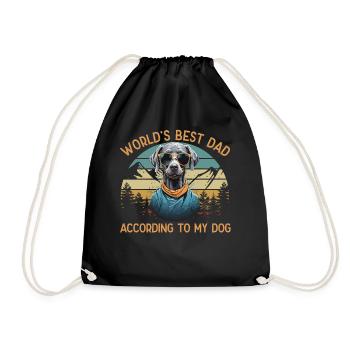 Meilleur chien du monde papa braque de Weimar Funny Dogs - Sac de sport léger - noir - Devant