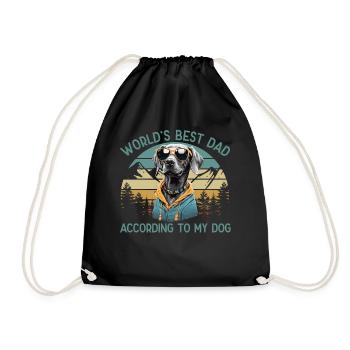 Meilleur chien du monde papa braque de Weimar Funny Dogs - Sac de sport léger - noir - Devant