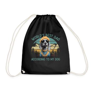 Meilleur chien papa au monde Amoureux des chiens de Weimar - Sac de sport léger - noir - Devant