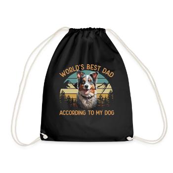 Meilleur chien du monde papa berger australien Love - Sac de sport léger - noir - Devant