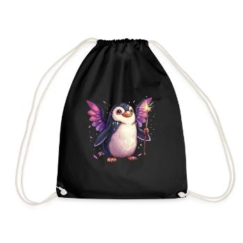 Pingouin Fée Kawaii Pingouin Mignon - Sac de sport léger - noir - Devant