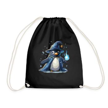Pingouin Sorcier Kawaii Pingouin Mignon - Sac de sport léger - noir - Devant