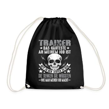 Trainer - Turnbeutel - Schwarz - Vorne