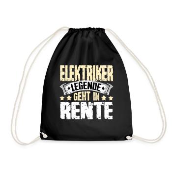 Electrician legend retires - Drawstring Bag - black - Front