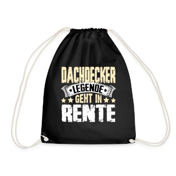 Roofing legend retires - Drawstring Bag - black - Front