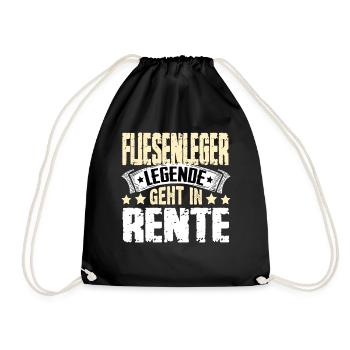 Tiler legend retires - Drawstring Bag - black - Front