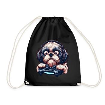 Design cool pour le Shih Tzu et les jeux vidéo - Sac de sport léger - noir - Devant