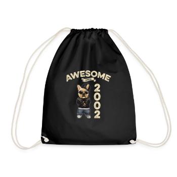 2002 Anniversaire Génial depuis Cool Dog - Sac de sport léger - noir - Devant