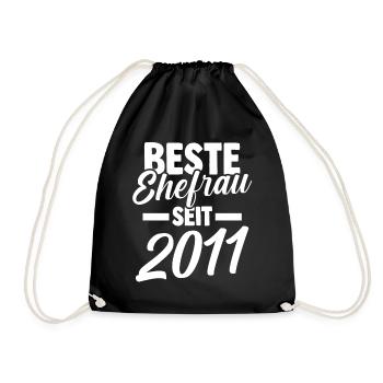 Meilleure épouse de la Saint-Valentin depuis 2011 - Sac de sport léger - noir - Devant