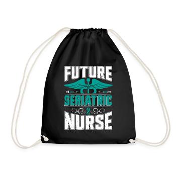 Future Geriatric Nurse Gerontological Nursing - Drawstring Bag - black - Front