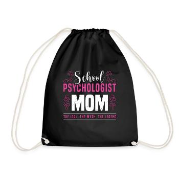 School Psychologist Mom The Idol The Counselor - Drawstring Bag - black - Front