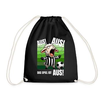 Football Joueur De Football Arbitre Terrain De Football Drôle - Sac de sport léger - noir - Devant