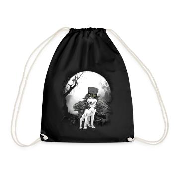 Wehrwolf Wolf Wolves Halloween Medieval Dog - Drawstring Bag - black - Front